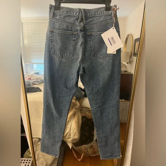 NWT SLVRLAKE denim high rise size 27 Beatnik style Salton Sea color - Picture 6 of 10